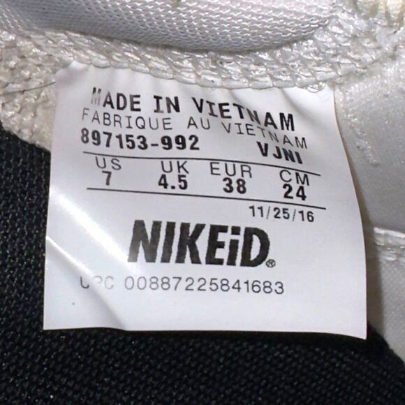 Nike iD Roshe Two (Nike By You) White / Grey / Teal Print 897153-992 Women's 7 - Picture 10 of 11